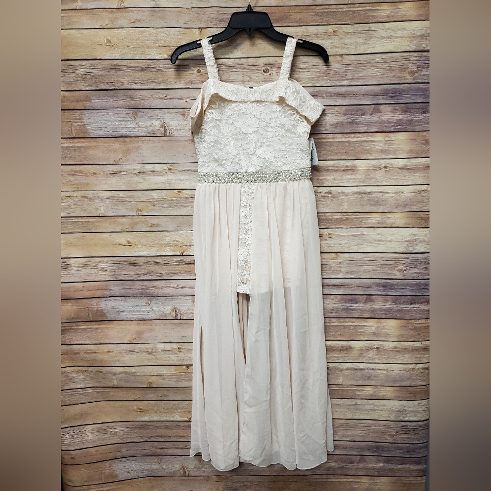 Formal Speechless Kids Blush Pink Romper NWT Size 16